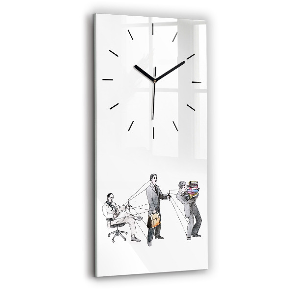 Modern vertical wall clock Puppet People
