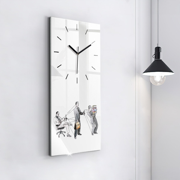 Modern vertical wall clock Puppet People