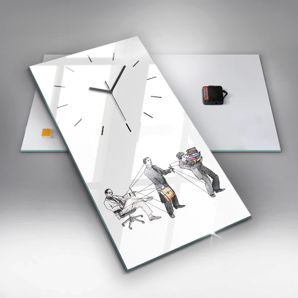 Modern vertical wall clock Puppet People