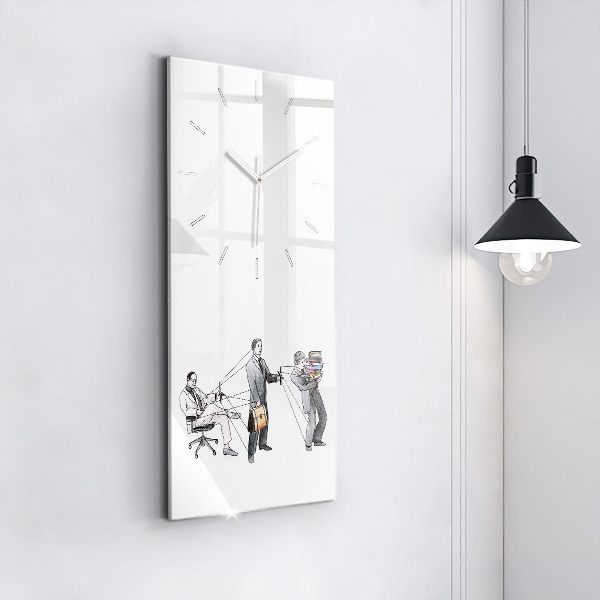 Modern vertical wall clock Puppet People