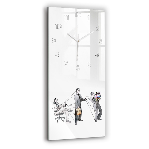 Modern vertical wall clock Puppet People