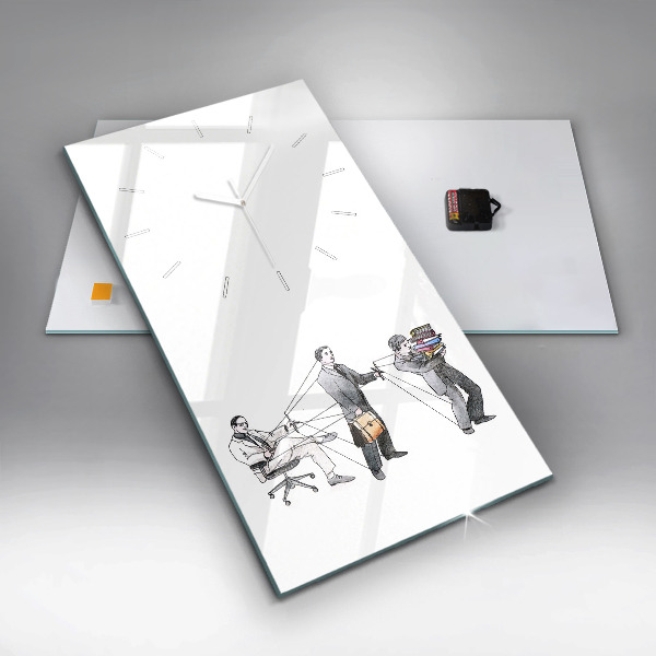 Modern vertical wall clock Puppet People