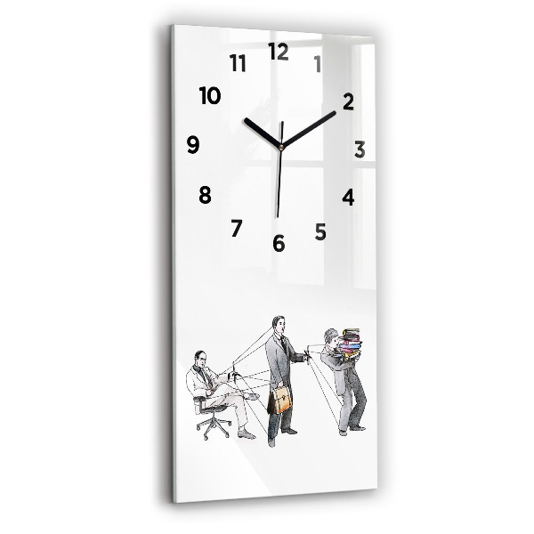 Modern vertical wall clock Puppet People