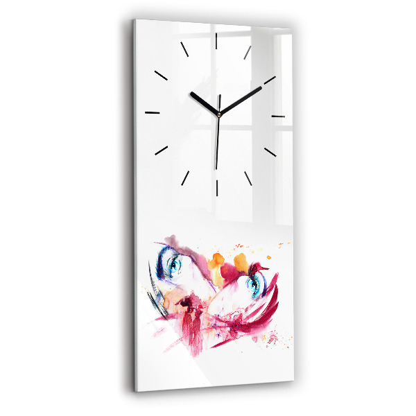 Modern vertical wall clock Romantic couple