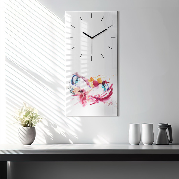 Modern vertical wall clock Romantic couple
