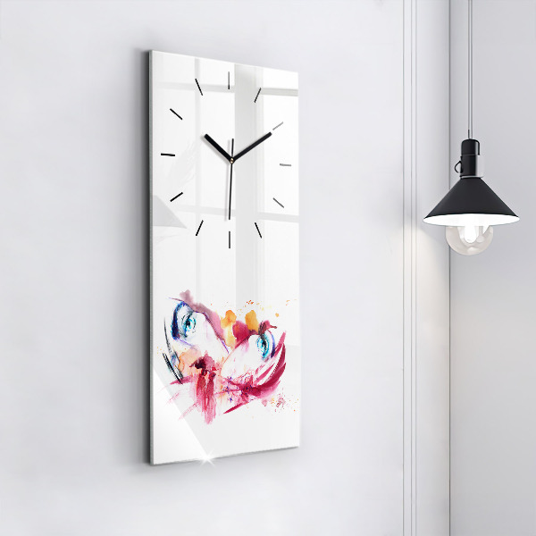 Modern vertical wall clock Romantic couple