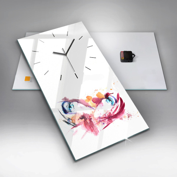 Modern vertical wall clock Romantic couple