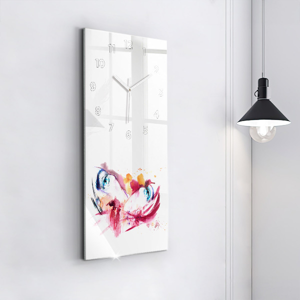 Modern vertical wall clock Romantic couple