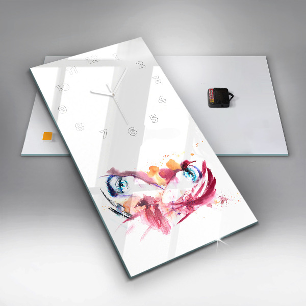 Modern vertical wall clock Romantic couple