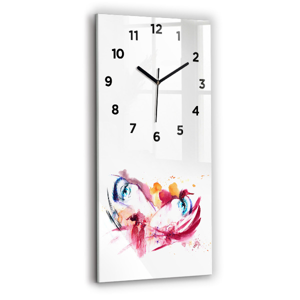 Modern vertical wall clock Romantic couple