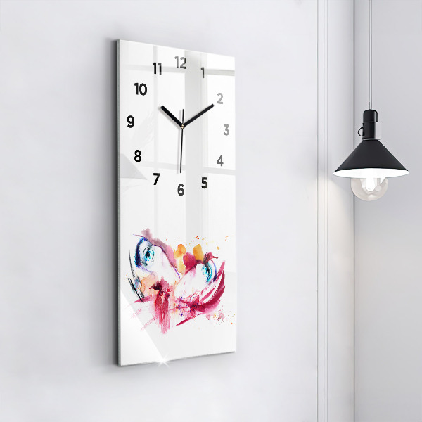 Modern vertical wall clock Romantic couple