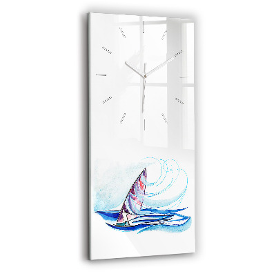 Modern vertical wall clock Surfboard