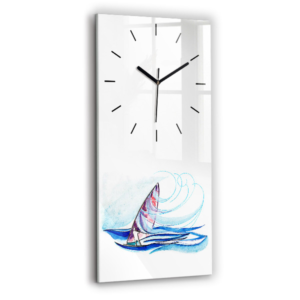 Modern vertical wall clock Surfboard