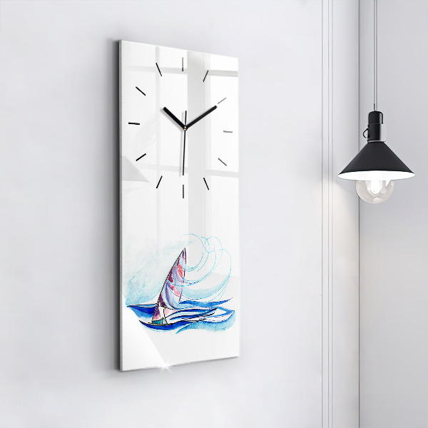 Modern vertical wall clock Surfboard