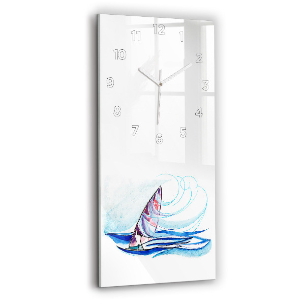 Modern vertical wall clock Surfboard
