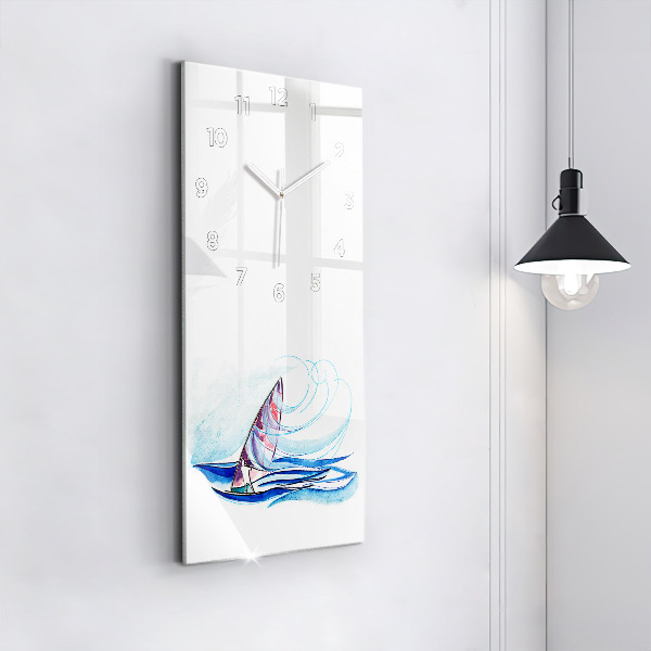 Modern vertical wall clock Surfboard