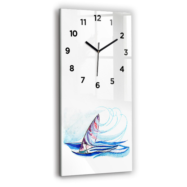 Modern vertical wall clock Surfboard