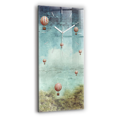 Modern vertical wall clock Painted balloons