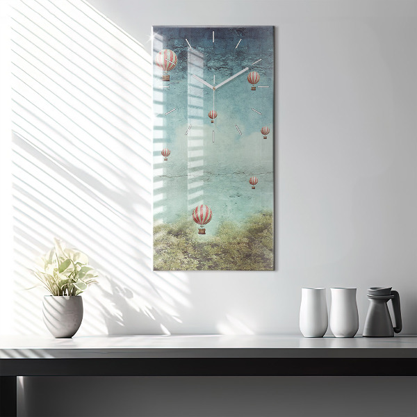 Modern vertical wall clock Painted balloons