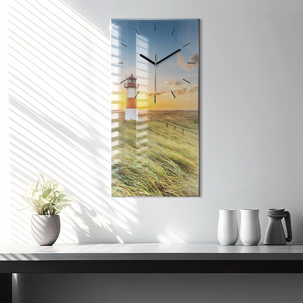 Modern vertical wall clock Lighthouse