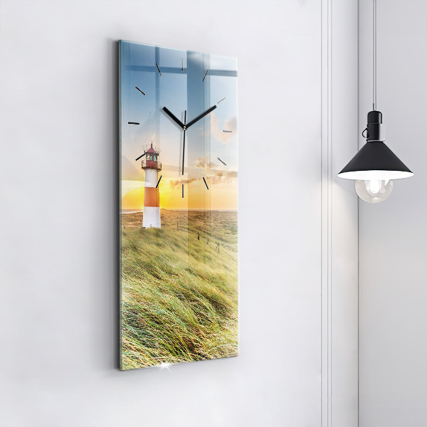 Modern vertical wall clock Lighthouse