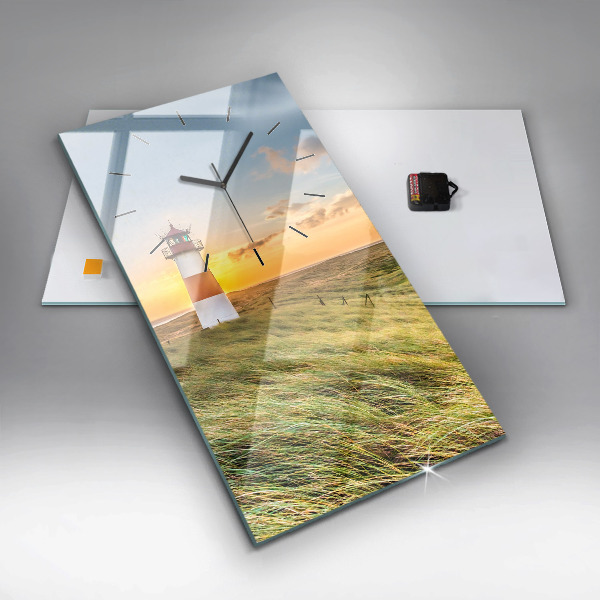 Modern vertical wall clock Lighthouse