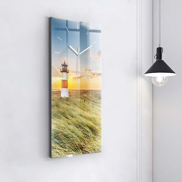 Modern vertical wall clock Lighthouse
