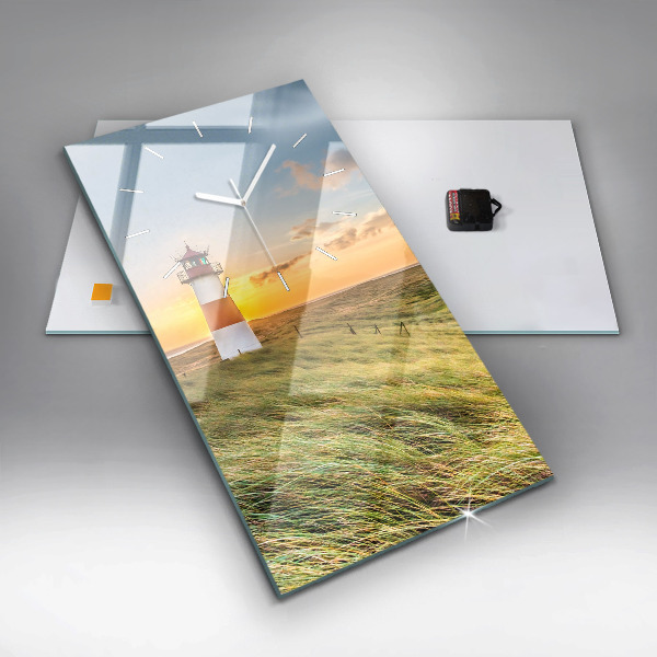 Modern vertical wall clock Lighthouse