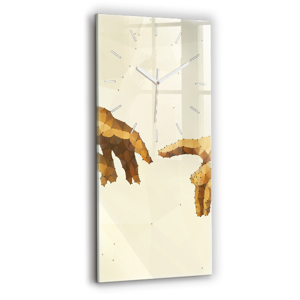 Modern vertical wall clock Creation of Adam
