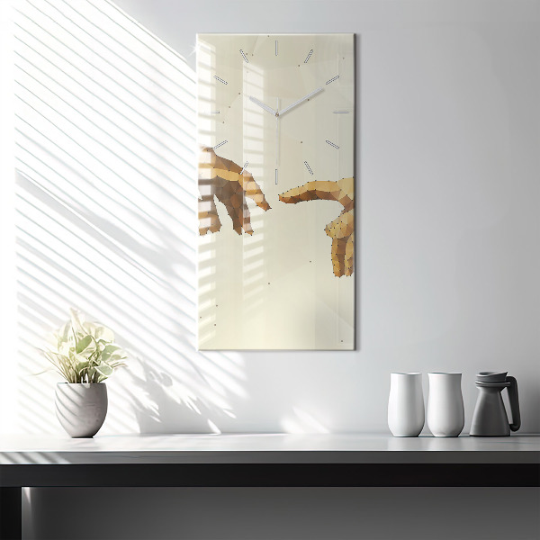 Modern vertical wall clock Creation of Adam