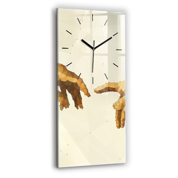 Modern vertical wall clock Creation of Adam