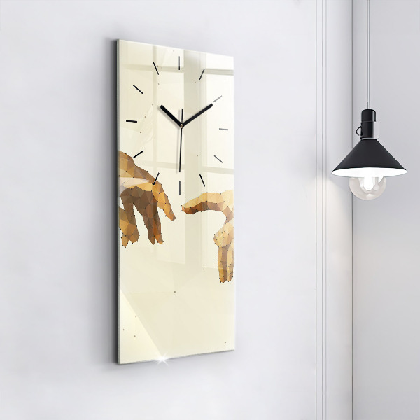 Modern vertical wall clock Creation of Adam