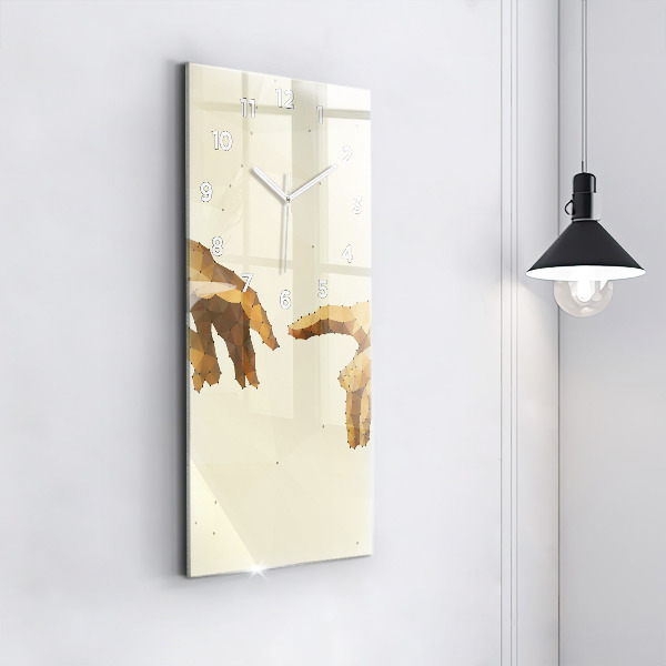 Modern vertical wall clock Creation of Adam