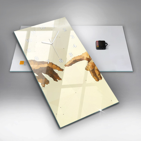 Modern vertical wall clock Creation of Adam