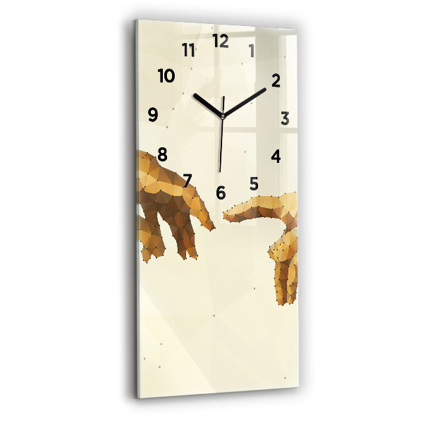 Modern vertical wall clock Creation of Adam