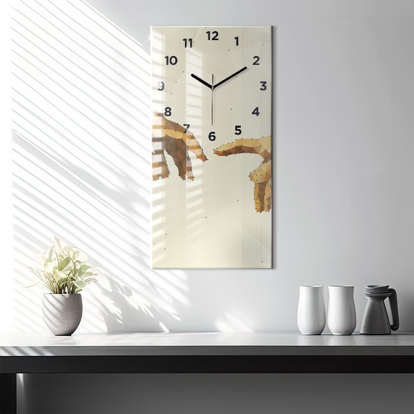 Modern vertical wall clock Creation of Adam