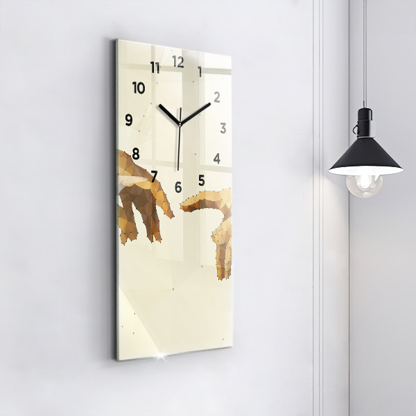 Modern vertical wall clock Creation of Adam