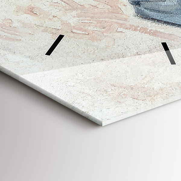 Modern vertical wall clock Abstract painting