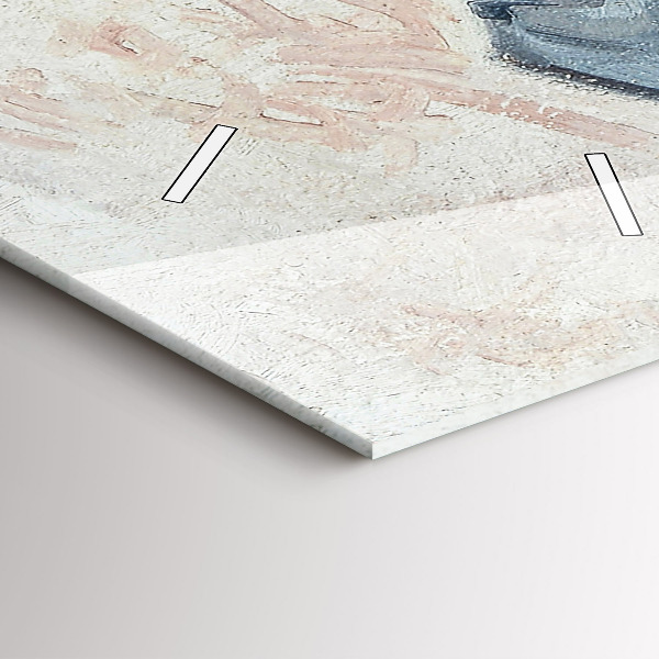 Modern vertical wall clock Abstract painting