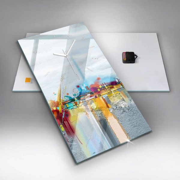 Modern vertical wall clock Abstract bridge