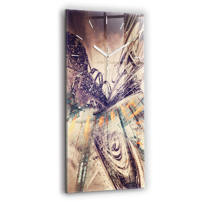 Modern vertical wall clock Abstract mechanism