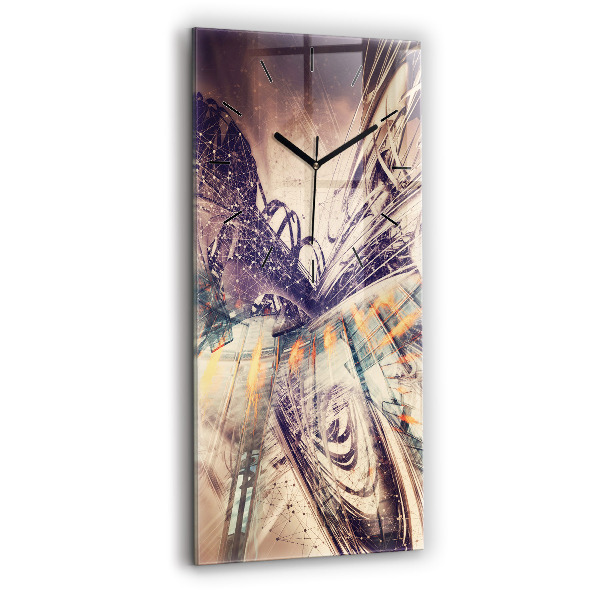 Modern vertical wall clock Abstract mechanism