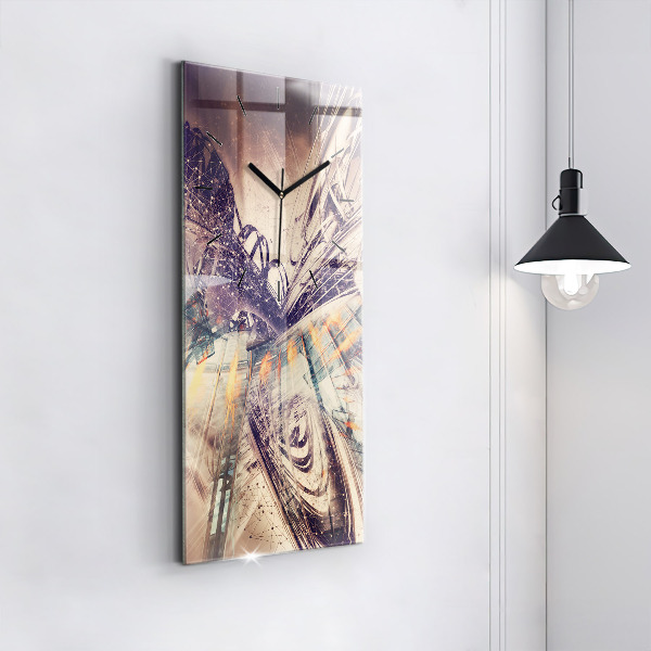 Modern vertical wall clock Abstract mechanism