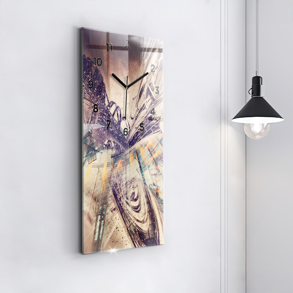 Modern vertical wall clock Abstract mechanism
