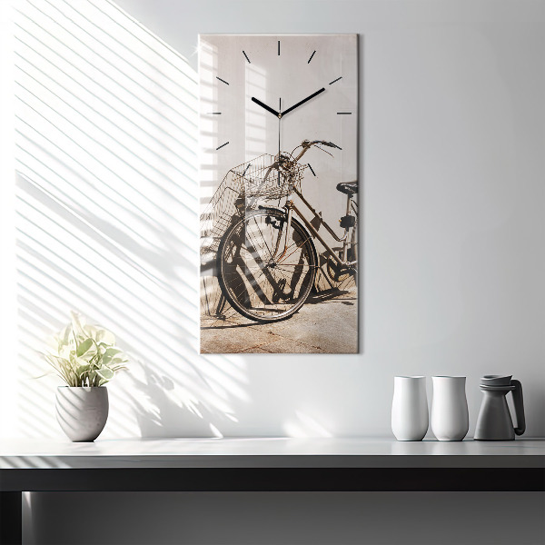 Modern vertical wall clock Italian bike