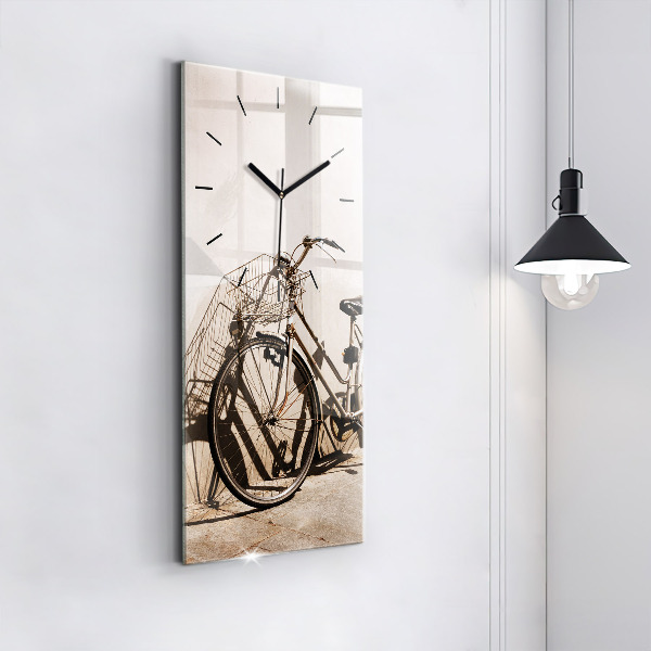Modern vertical wall clock Italian bike
