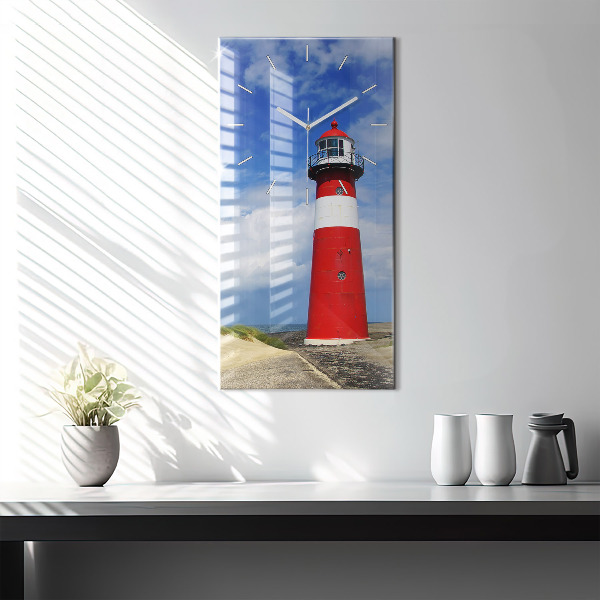 Modern vertical wall clock Lighthouse