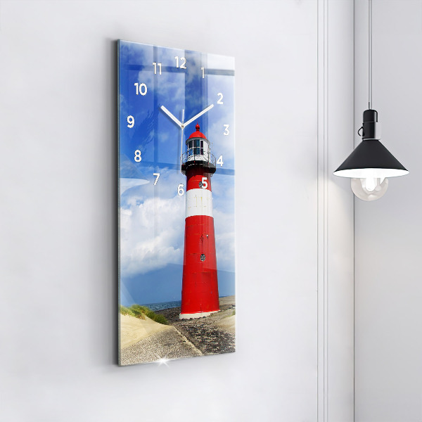 Modern vertical wall clock Lighthouse