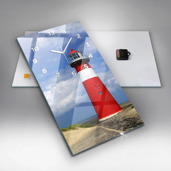 Modern vertical wall clock Lighthouse