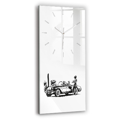 Modern vertical wall clock Retro Illustration